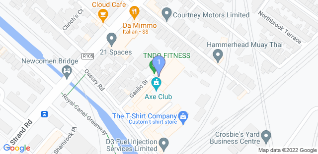 Map to 10th Planet Jiu-Jitsu Dublin